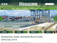 Tablet Screenshot of higgins.co.nz