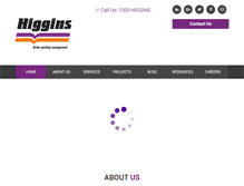 Tablet Screenshot of higgins.com.au